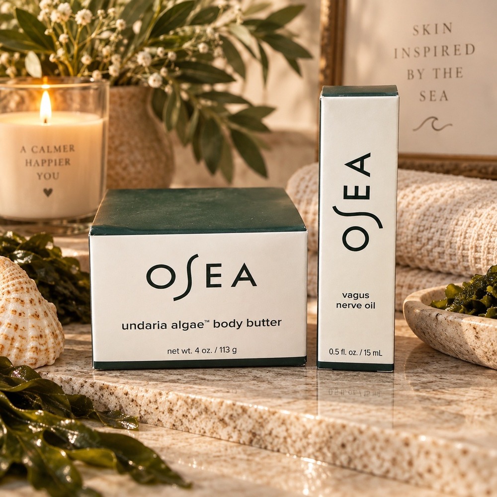 OSEA Undaria Algae Body Butter 4oz and Vagus Nerve Oil 0.5oz Set New